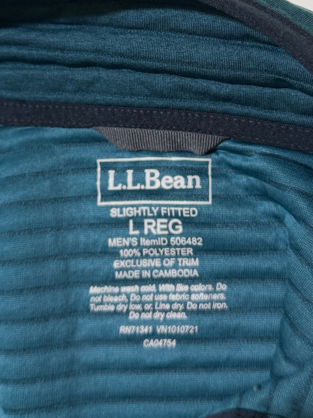 Ribbed lightweight *LL Bean* slightly fitted pullover fleece style sweatshirt - Picture 3 of 3
